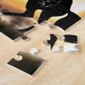 Een Friesian Stallion Hord Legpuzzel (Zijkant)