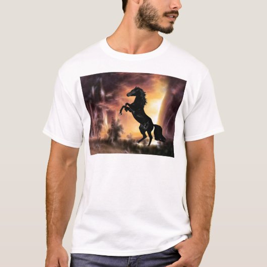Een Friesian Stallion Hord T-shirt (Voorkant)