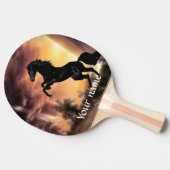 Een Friesian Stallion Hord Tafeltennisbatje (Zijkant)