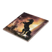 Een Friesian Stallion Hord Tegeltje (Zijkant)