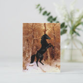 Een friesisch in wintersneeuw briefkaart (Staand voorkant)