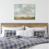 Een frisse bries op de Elbe, c.1830 Canvas Afdruk (Insitu (Slaapkamer))