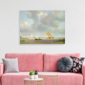 Een frisse bries op de Elbe, c.1830 Canvas Afdruk (Insitu (Woonkamer))