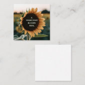 Een frisse start: Inspirerend zonnebloem design Aanbevelingskaartje (Voorkant / Achterkant)