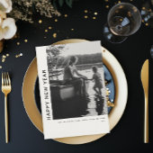 Een frisse start Minimaal nieuwjaarsfoto Feestdagenkaart