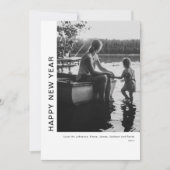 Een frisse start minimale nieuwjaarsfoto feestdagenkaart (Voorkant)