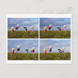 Een fubby Stripverhaal over de liefde. Feestdagenkaart