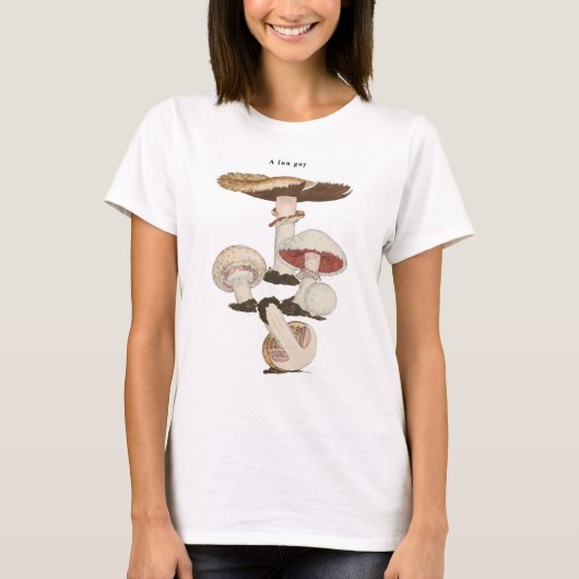 Een Fun Guy Mushroom grappig T-shirt (Voorkant)