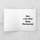 EEN FUN-THANKSGIVING FEESTDAGEN KAART (Binnen)
