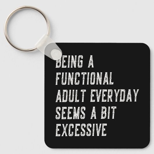 Een functionele volwassen alledaagse grappige geze sleutelhanger (Voorkant)