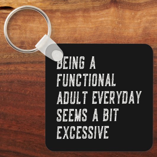 Een functionele volwassen alledaagse grappige geze sleutelhanger (Voorkant)
