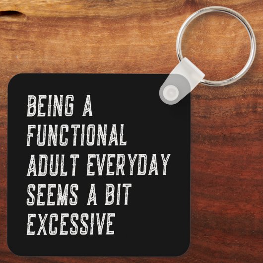 Een functionele volwassen alledaagse grappige geze sleutelhanger (Achterkant)