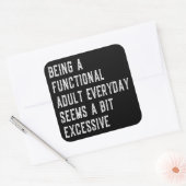 Een functionele volwassen alledaagse grappige geze vierkante sticker (Envelop)