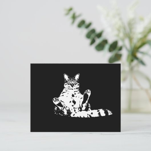 Een Funny Grumpy Cat met hoogte Briefkaart (Staand voorkant)