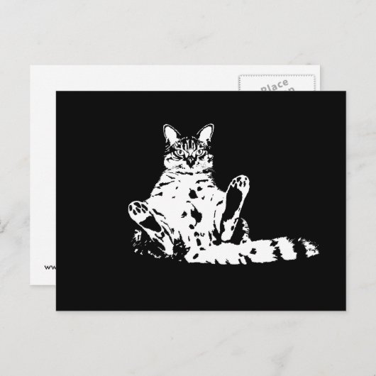 Een Funny Grumpy Cat met hoogte Briefkaart (Voorkant / Achterkant)