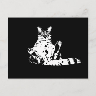 Een Funny Grumpy Cat met hoogte Briefkaart