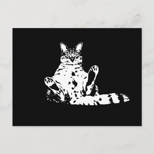 Een Funny Grumpy Cat met hoogte Briefkaart (Voorkant)