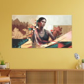 Een fusie van traditie en moderniteit canvas afdruk (Insitu (Woonkamer))