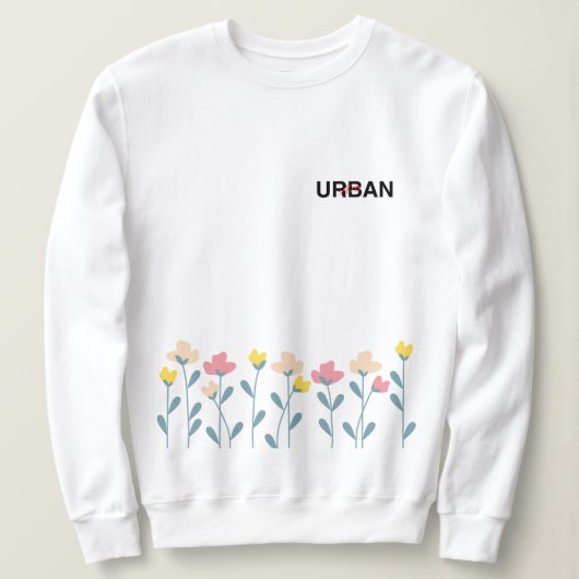Een Fusion van Flora en Urban Design sweatshirt (Design voorkant)