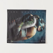 Een futuristisch plant zuurstofmasker vraagt zich wandkleed (Voorkant (horizontaal))