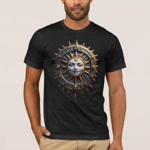 Een futuristische zonneklok steampunk. t-shirt