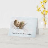Een Gaelic Christening Blessing Kaart (Gele Bloem)