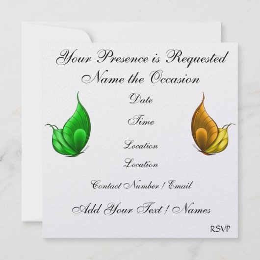 Een Gala Event - SRF Kaart (Achterkant)