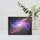 Een galactisch licht Show in spiraalvormige sterre Briefkaart (Staand voorkant)