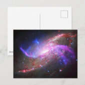 Een galactisch licht Show in spiraalvormige sterre Briefkaart (Voorkant / Achterkant)