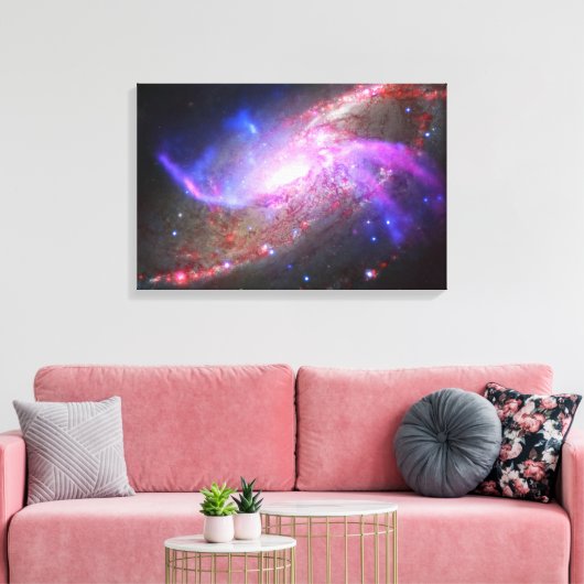 Een galactisch licht Show in spiraalvormige sterre Canvas Afdruk (Insitu (Woonkamer))