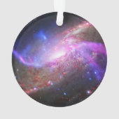 Een galactisch licht Show in spiraalvormige sterre Ornament (achterkant)