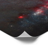 Een galactisch licht Show in spiraalvormige sterre Poster (Hoek)