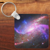 Een galactisch licht Show in spiraalvormige sterre Sleutelhanger (Voorkant)