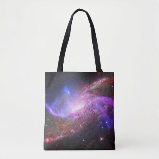 Een galactisch licht Show in spiraalvormige sterre Tote Bag (Voorkant)