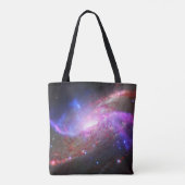 Een galactisch licht Show in spiraalvormige sterre Tote Bag (Achterkant)