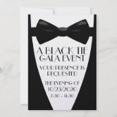 Een galafeest met zwarte kousenband (Black Tie) Kaart (Voorkant)
