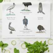 Een galerij met heerlijk gekleurde vogels theedoek (Gevouwen)