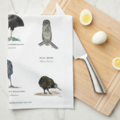 Een galerij met heerlijk gekleurde vogels theedoek (Quarter Fold)