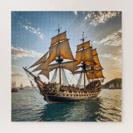 Een  galjoen legpuzzel
