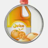 Een gallon oranje sap metalen ornament (Voorkant)