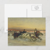 Een Galloping Winter Troika in Dawn Briefkaart (Voorkant / Achterkant)