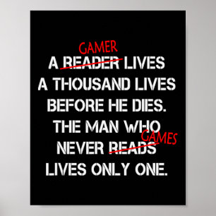 Een gamer leeft van duizenden en leeft van een gra poster