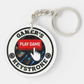 Een Gamer's One en Only Keystroke Sleutelhanger (Achterkant)