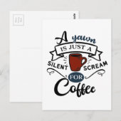 Een gangetje is een schreeuw om koffie briefkaart (Voorkant / Achterkant)