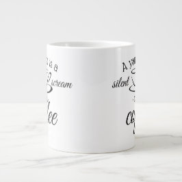 Een gangetje is een stille schreeuw voor koffie grote koffiekop