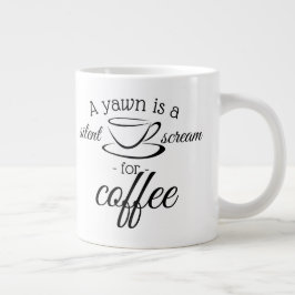 Een gangetje is een stille schreeuw voor koffie grote koffiekop