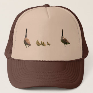 Een gans met haar Goslings Trucker Pet