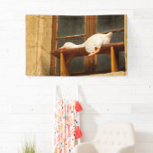 Een gans rusten op een bankbanner spandoek (Insitu)