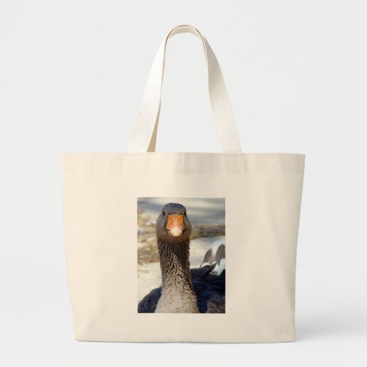 Een ganzen in het Park Grote Tote Bag (Voorkant)