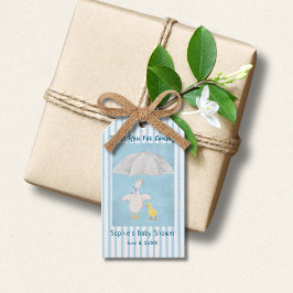 Een ganzenkuiken is op komst Verhalenboek Baby Sho Cadeaulabel